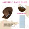 Tape in Hair Extensions Human Hair 100% Real Remy Human Hair Extensions Seamless Straight Hair extensions Real Human Hair Tape in Extensions 18 Inch 20Pieces 50g/Set #4 Chotolate Brown