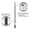 VEECCI Liquid Eyebrow Pencil, Long-lasting Waterproof Fork Tip Grey Brow Pen with Brow Brush, Double Ended - Smudgeproof and Tattoo Microblading Effect