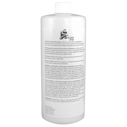 Super Star Cream Peroxide Developer, 4 Ounce