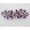 Faship Purple Crystal Flower Hair Barrette Clip