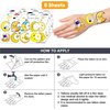78PCS Moon Temporary Tattoos Themed Space Birthday Party Decorations Supplies Favors Decor Sun Moon Stars Temporary Tattoos Stickers Cute Gifts for Kids Boys Girls Prizes Rewards