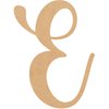 Wood Craft Letter Tall 4 Inch E Wooden Letter Unfinished Craft, Wood Alphabet for Nursery Room Decor, Casking Cream MDF Cutout