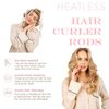 GeRRiT Satin Heatless Hair Curler, Overnight Heatless Hair Curls No Heat Silk Curling Rod for All Hair Types Sleep In Hair Rollers Hair Styling Tool Kit Soft Heatless Hair Curlers, 3PCS, Black