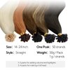 HOTBANANA U Tip Hair Extensions Human Hair, 22 Inch 50g 50s Balayage Chocolate Brown to Honey Blonde Pre Bonded U Tip Extensions Hot Fusion Keratin Utip Hair Extensions Straight K Tip Hair Extensions