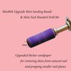 BITNBITH 100pcs Small Nail Sanding Bands for Nail Drill, 3.1mm Mini Nail Sanding Mandrel Bits 180 Grit Fine Nail File Drill Bits for Acrylic Nails Gel Manicure Pedicure Nail Prep Salon Supplies,Purple