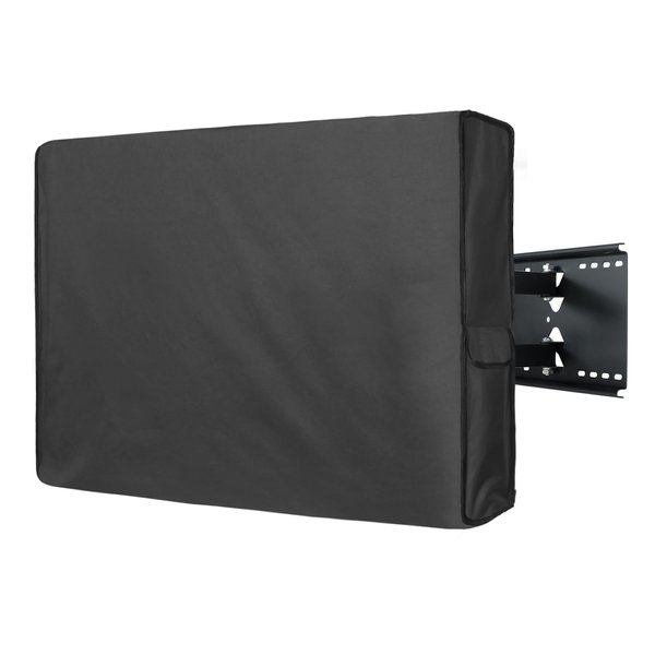 Porch Shield 34-39 inches Outdoor TV Cover Universal Weatherproof Protector for LCD, LED, Plasma Flat TV Screen, Compatible with Wall Mounts and Stands (Black)