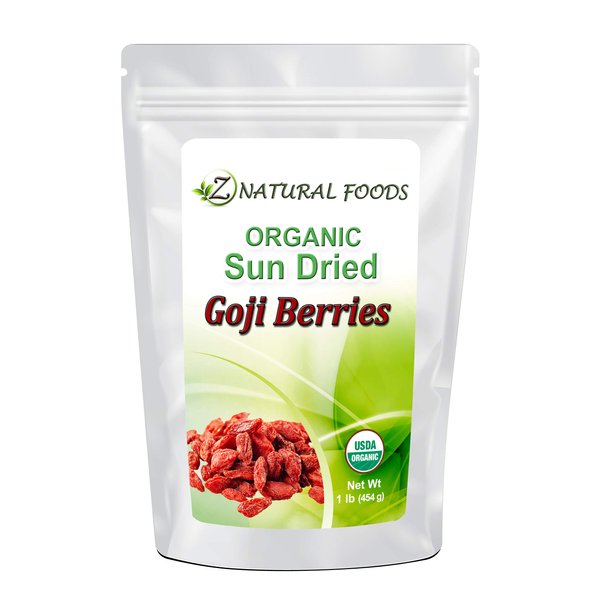 Organic Goji Berries - Premium Quality - Raw Sun Dried - Perfect Berry For Snacks, Smoothies, Cereal, Yogurt, Baking, Salads, Recipes - Non GMO, Vegan, Gluten Free - 1 lb