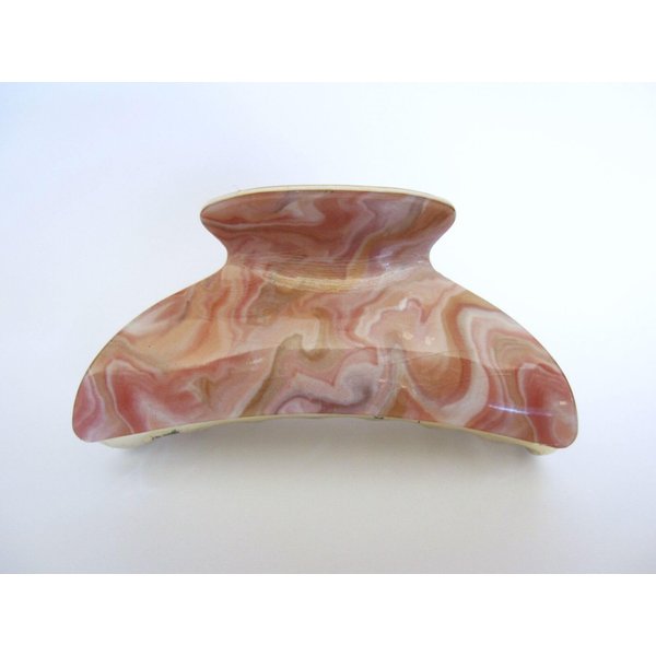 Generic Pink mauve beige marbled hair claw clip