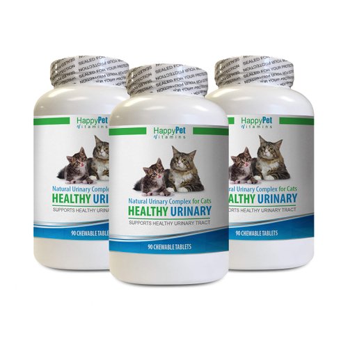 cat Bladder Supplement - CAT Healthy Urinary Complex - UTI Solution - Natural Formula - cat Urinary Health - 3 Bottles (270 Tablets)