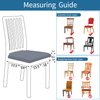 Smiry Seat Covers for Dining Room Chairs Set of 2, Stretch Jacquard Dining Chair Covers Removable Washable Slipcovers Protector, Grey