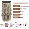 BUPPLER Halo Hair Extensions 20 Inch Invisible Wire Hair Extensions Adjustable Long Wavy Hair Extensions Synthetic Upgrade 4 Secure Clips in Hairpieces 20 Inch,Medium Brown Mix Dark Blon
