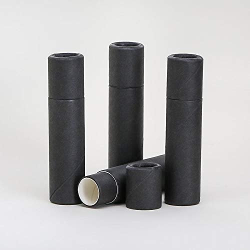 5 mL Black Kraft Paperboard Lip Balm/Salve/Cosmetic/Lotion Tubes x50