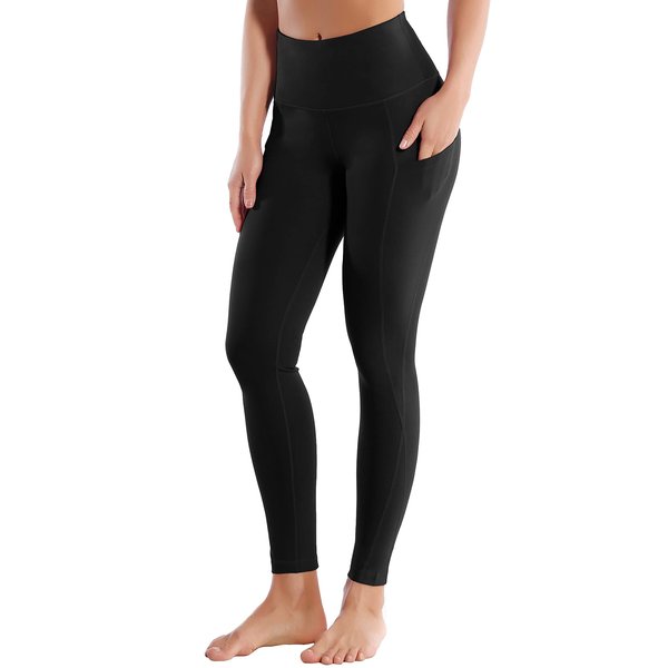 BUBBLELIME 25"/26"/27"/28" Out Pockets High Waist Yoga Pants Women Leggings Cross Pockets Pants_Black M(1)_26" Inseam