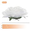 MECCANIXITY 30 Pcs Rose Flower Hair Clips 4 Inch Flower Hair Pins Flower Brooch for Women Hair Accessories White