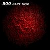Viper Dart Accessory: Tufflex II 2BA Thread Soft Tip Dart Points, Red, 500 Pack