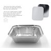Spare Essentials 55-Pack Aluminum Foil Containers With Lids - 1 LB Disposable Take Out Pans for Freezer Meals