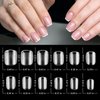 LuckForever 600pc Short Square Gel x Nail Tips Clear Fake Nail XS Soft Gel Nail Tips Full Cover False Nail Extra Short Gel x Square Nail Tips for Gel X Acrylic Nails Extension Press on Nail Making