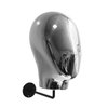 Wall Mounted Mannequin Head Wig Making Head Metal Head Wig Hat Glasses Display Hat Holder Rack Storage Wigs Show Display Stand (Silver)
