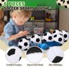 Chivao 6 Pieces Plush Soccer for Kids Soft Plush Ball Baby Small Soccer Stuffed Soccer Fluffy Soccer Decor for Nursery Boys Toddler Girls Gift Room Playing Catch, 4.33 Inches(Soccer)