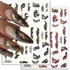 6 Colors Bronzing Gold Marble Nail Stickers for Women 3D Marble Nail Decals Watercolor Blooming Nail Art Stickers Self Adhesive Stickers for Nails Supply Smudge Nail Sticker Nail Designs Nail Supplies