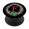 Cell Phone Pop Out Grip Holder,Cute Cactus Monogram Letter F PopSockets Grip and Stand for Phones and Tablets