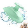 RVHWQI Silicone Scalp Massager Shampoo Brush, Ergonomic Head Scalp Scrubber for Dandruff Removal, Hair Growth, Wet Dry Hair Care, Gentle Exfoliation and Deep Washing for Men Women (Green)