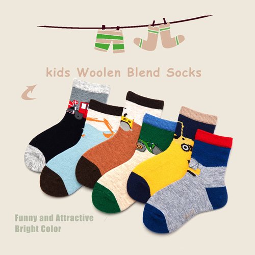 HowJoJo Big Boys Wool Socks Kids Winter Warm Socks Thick Crew Socks 10-13 Years