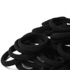 WANBY Hair Ties Mini Seamless Black Hair Bands Soft Elastics Ponytail Holders Hair Ties for Girls Toddler (100 Pcs)