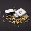 500Pcs Flint Refills & 10Pcs Cotton Balls & 1Pcs Tweezers & 8Pcs Cotton Balls & 4Pcs Spring Tips & 2Pcs Leather Pad, Replacement Flints for Lighters, Flint Stone for Petrol Gas Fluid Lighter
