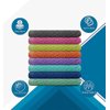 ZUPERIA Zigzag Wash Cloth -8 Pack -12" x 12"- Highly Absorbent Soft Washcloths for Face, Gym Towels, Hotel Spa Quality, Reusable Multipurpose Towels (Assorted)