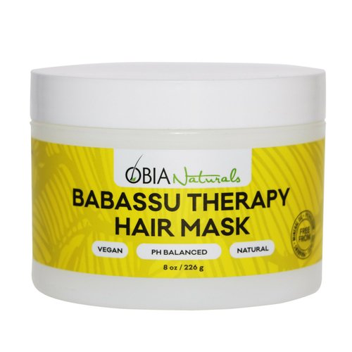OBIA Naturals Babassu Oil Therapy Hair Mask - (8 oz/ 226 g) - Deep Conditioner - Hydrating, Repairs Dry, Damaged or Color Treated Hair After Shampoo - Sulfate Free, Vegan Protein
