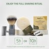 Bambaw | Shaving Soap Bar | 2.5 oz | Organic White Clay & Aloe Vera Shaving Bar | Shaving Soap Puck Sensitive Skin | Natural Shaving Soap | Vegan Shave Bar | Shaving Soap Unscented
