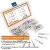 ISPINNER 100pcs 6 Sizes Aluminum Blind Rivets, Pop Rivets Assortment Kit 3/16" x (5/16" 3/8" 1/2" 5/8" 3/4" 1")(Silver)