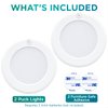 Brilliant Evolution Ultra Thin Wireless LED Touch Lights Stick On, 2pk - LED Under Cabinet Lighting - Closet Lights - Puck Lights Battery Operated - Under Counter Lights - Stick On Push Lights