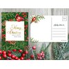 50- Red Cardinal Bird Holiday Postcard Set 5x7" Cute Blank Winter Christmas Greeting Cards, Bulk Pack of Premium Seasons Greetings, Happy New Years Cards for Business Office or Church Thank You Notes