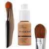 Glamza Phoera Foundation Set with Makeup Brush - Matte Cream Foundation Kit with 106 (Warm Sun) Shade & Applicator - Full Coverage Concealer - 24hr Oil Control - 30ml