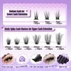 Yawamica Cluster Eyelash Extensions Fluffy Lash Clusters with Bottom Lashes 200D Volume Individual Lashes 315pcs Wispy Eyelash Clusters 10-20mm DIY Lash Extension at Home