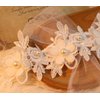 Bethynas Baby Girls Soft Lace Pearl Headband Handmade Flower Lace Bowknot Toddler Hairband Baptism Infant Elastic Headband Birthday Party Hair Accessory for Newborn Baby (Style 2)