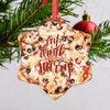 Vegan Truffle Pizza Christmas Ornaments Funny Food Christmas Tree Ornaments Ceramic Round Pizza Personalized Christmas Ornaments 2022 Keepsake Christmas Decor, 3 inch