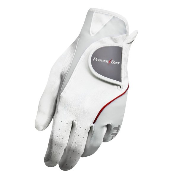 Powerbilt TPS Cabretta Tour Golf Glove for Women, Left Hand, Medium, White (for Right-Handed Golfer)