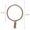 Bird Rope Swing Toy Parrot Climbing Perch Stand for Cockatiel Conure Cockatoo Parakeet Cage Hanging Decor (B: Round)