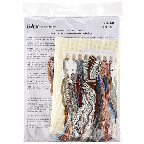 Janlynn Counted Cross Stitch Kit 26.5"X10", The Last Supper (14 Count)