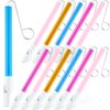 Lenwen 12 Pcs Slide Whistle Instrument Slide Whistle for Adults Toy Plastic Musical Whistles for Parent Boys Girls Speech and Oral Muscle Training Games Party Favors, Blue, Pink, Purple and Yellow