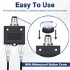 Push Button Circuit Breaker 15 Amp, Fuse Tester, Auto Trip, Manual Reset 32V, Low Voltage Protection with Waterproof Cap
