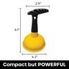 Plungeroo Sink Plunger, Powerful Mini Plunger with Short Handle, Easy-to-Use Small Unclogging Tool for Bathroom Drains, Shower, Bathtub, Toilet, RV and Kitchen Sink, Yellow, (6.1 x 4.2 x 2.9 Inch)