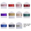 SheYang High Elastic Sequin Chair Sashes Bling Bling Chair Sashes Soft Strecth Sequin Material Shining Sequin Chair Bows for Party Decoration Home (25PCS, Dark Green)