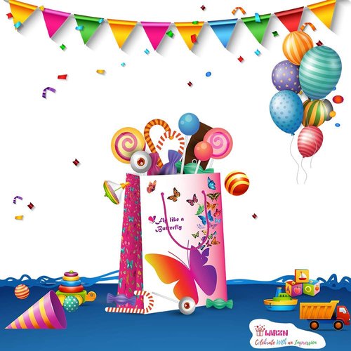 LARZN Premium Butterfly Party Bags, Party Favor Bags, New, Treat Bags, Gift Bags, Goody Bags, Party Favors, Party Supplies, Decorations, 12 Pack