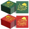 100 Pcs Christmas Napkins Team Naughty Nice Paper Napkin Disposable Nativity Gold Foil Santa Hat Napkin Red Green Guest Cocktail Napkin for Xmas New Year Holiday Party Decor (10 x 10 Inch)