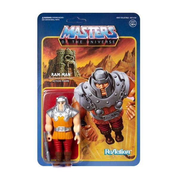 Super7 Ram Man Orange Heman Masters of The Universe Reaction Action Figure