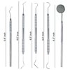 Dental Tools Set - Professional Stainless Steel Krisp Beauty 5 Pc Dental Pick Tartar Remover Plaque Scraper Probe Scaler Mouth Mirror Oral Hygiene Care Dentist Teeth Cleaning Kit for Adults